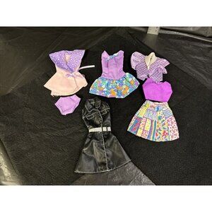 Lot of 5 Vintage 1990's Barbie Outfits 7pcs